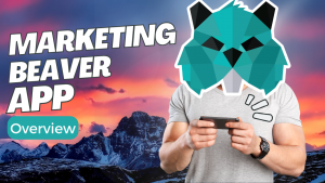 Marketing Beaver website talking about their Marketing Beaver App available to download